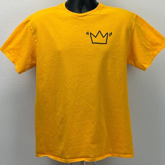 Black History T Shirt Mens L Large Yellow Malcolm X Tubman Angelou Douglass - Picture 2 of 5